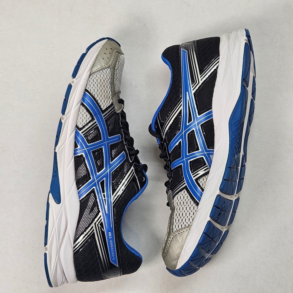 ASICS GEL Contend 4 Men Running Shoes Black Blue Silver Athletic Sneakers Size 9 - Picture 14 of 16